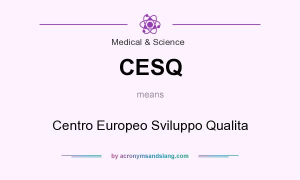 What does CESQ mean? It stands for Centro Europeo Sviluppo Qualita
