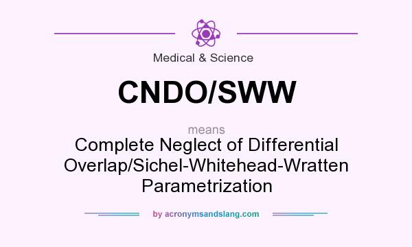 What does CNDO/SWW mean? It stands for Complete Neglect of Differential Overlap/Sichel-Whitehead-Wratten Parametrization