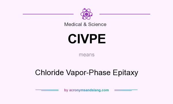 What does CIVPE mean? It stands for Chloride Vapor-Phase Epitaxy