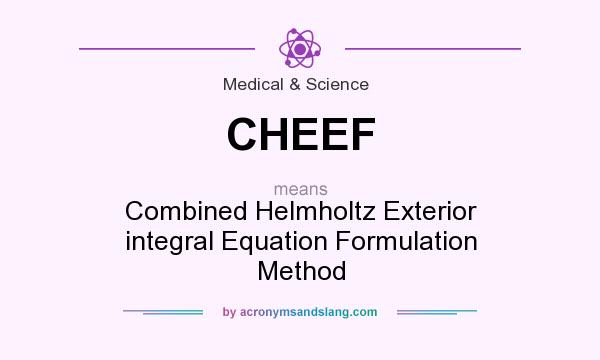 What does CHEEF mean? It stands for Combined Helmholtz Exterior integral Equation Formulation Method
