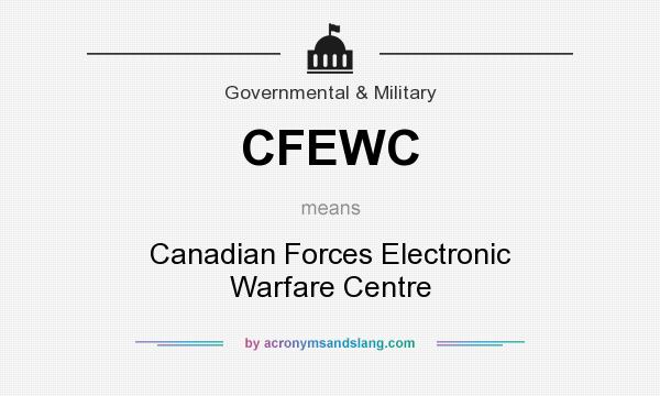What does CFEWC mean? It stands for Canadian Forces Electronic Warfare Centre