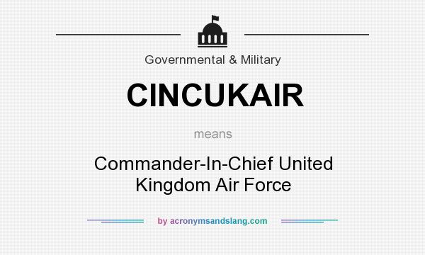 What does CINCUKAIR mean? It stands for Commander-In-Chief United Kingdom Air Force