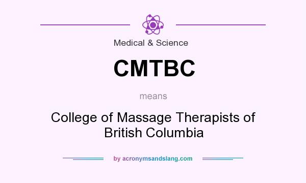What does CMTBC mean? It stands for College of Massage Therapists of British Columbia