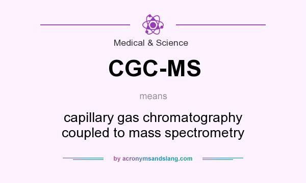 What does CGC-MS mean? It stands for capillary gas chromatography coupled to mass spectrometry