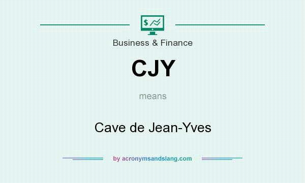 What does CJY mean? It stands for Cave de Jean-Yves