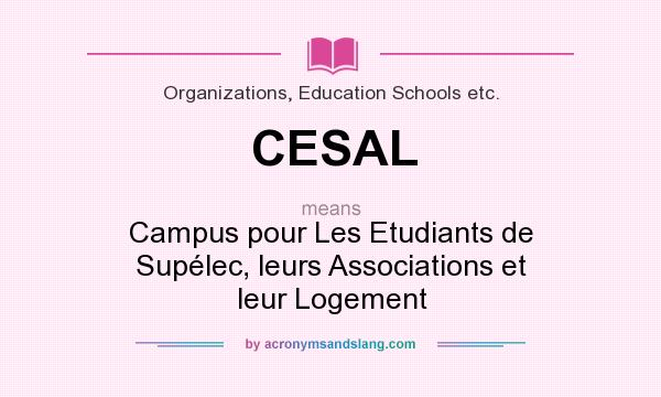 What does CESAL mean? It stands for Campus pour Les Etudiants de Supélec, leurs Associations et leur Logement