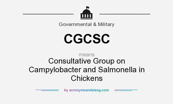 What does CGCSC mean? It stands for Consultative Group on Campylobacter and Salmonella in Chickens