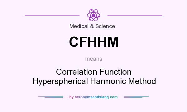 What does CFHHM mean? It stands for Correlation Function Hyperspherical Harmonic Method