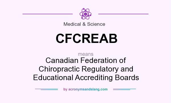 What does CFCREAB mean? It stands for Canadian Federation of Chiropractic Regulatory and Educational Accrediting Boards