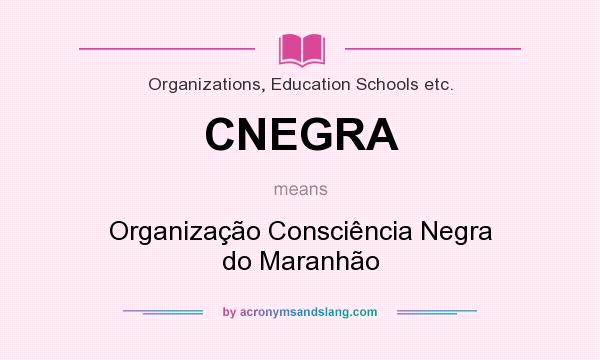What does CNEGRA mean? It stands for Organização Consciência Negra do Maranhão