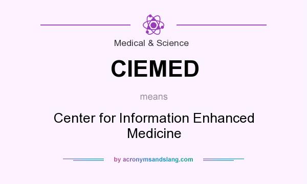 What does CIEMED mean? It stands for Center for Information Enhanced Medicine