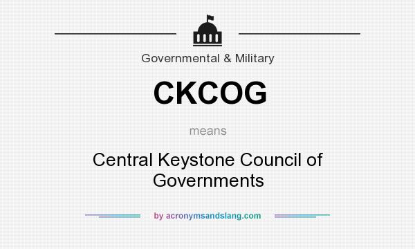 What does CKCOG mean? It stands for Central Keystone Council of Governments