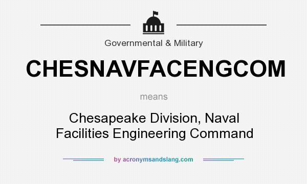 What does CHESNAVFACENGCOM mean? It stands for Chesapeake Division, Naval Facilities Engineering Command