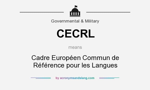 What does CECRL mean? It stands for Cadre Européen Commun de Référence pour les Langues