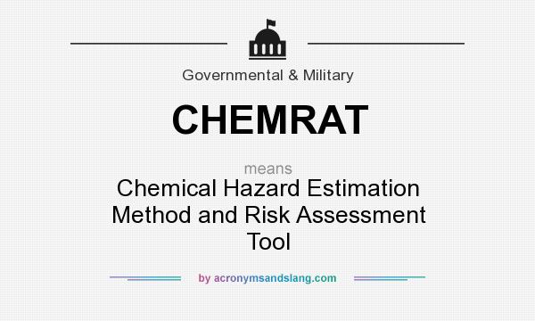 What does CHEMRAT mean? It stands for Chemical Hazard Estimation Method and Risk Assessment Tool