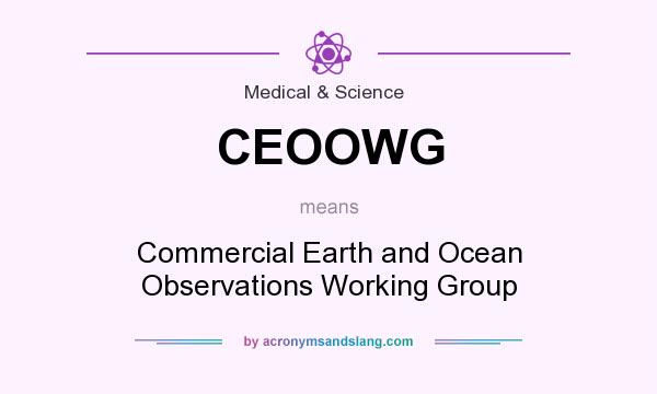 What does CEOOWG mean? It stands for Commercial Earth and Ocean Observations Working Group