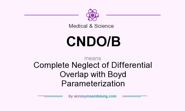 What does CNDO/B mean? It stands for Complete Neglect of Differential Overlap with Boyd Parameterization