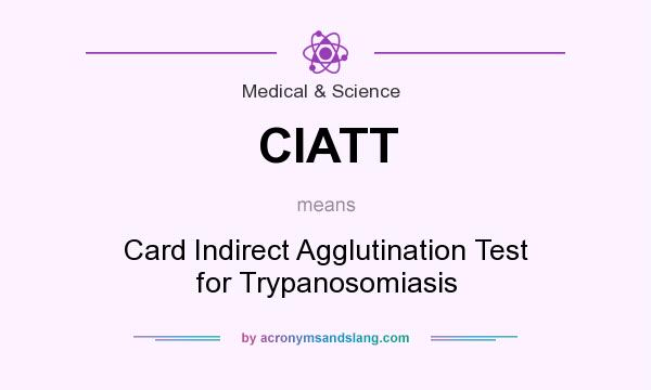 What does CIATT mean? It stands for Card Indirect Agglutination Test for Trypanosomiasis