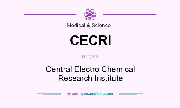 What does CECRI mean? It stands for Central Electro Chemical Research Institute