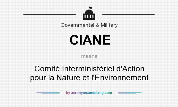 What does CIANE mean? It stands for Comité Interministériel d`Action pour la Nature et l`Environnement