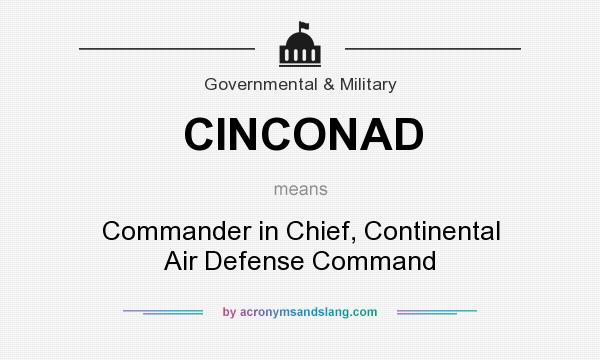 What does CINCONAD mean? It stands for Commander in Chief, Continental Air Defense Command