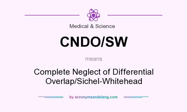 What does CNDO/SW mean? It stands for Complete Neglect of Differential Overlap/Sichel-Whitehead
