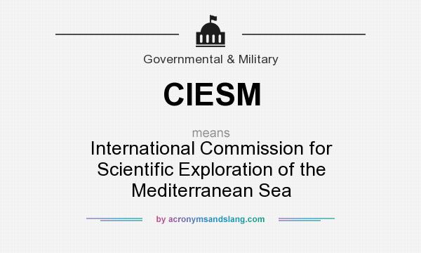 What does CIESM mean? It stands for International Commission for Scientific Exploration of the Mediterranean Sea