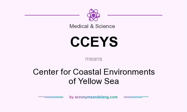 What does CCEYS mean? It stands for Center for Coastal Environments of Yellow Sea