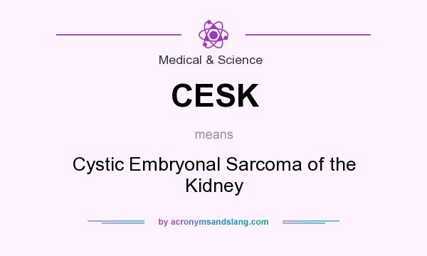What does CESK mean? It stands for Cystic Embryonal Sarcoma of the Kidney