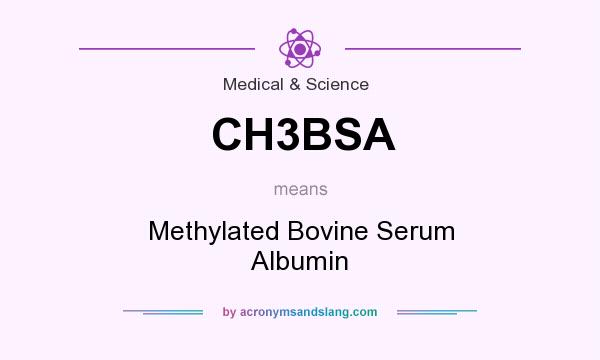 What does CH3BSA mean? It stands for Methylated Bovine Serum Albumin