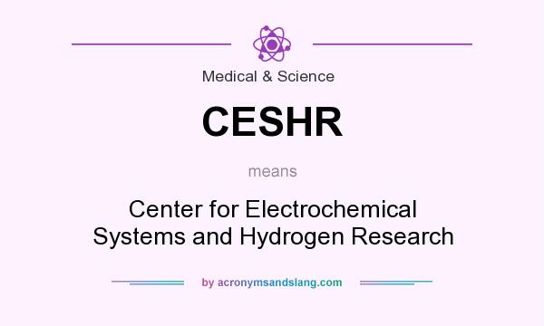 What does CESHR mean? It stands for Center for Electrochemical Systems and Hydrogen Research