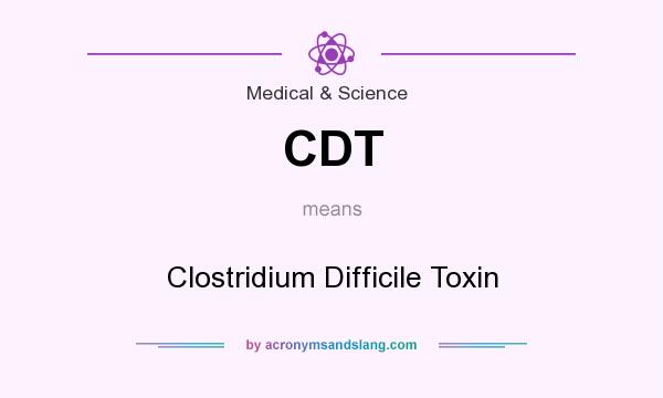 What does CDT mean? It stands for Clostridium Difficile Toxin