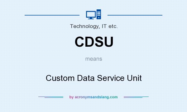 What does CDSU mean? It stands for Custom Data Service Unit
