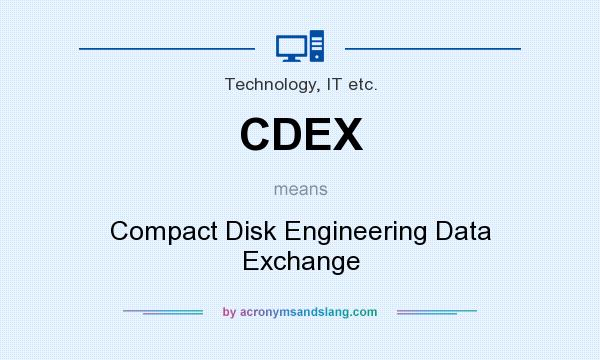 What does CDEX mean? It stands for Compact Disk Engineering Data Exchange
