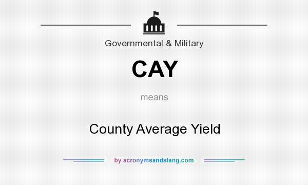 What does CAY mean? It stands for County Average Yield