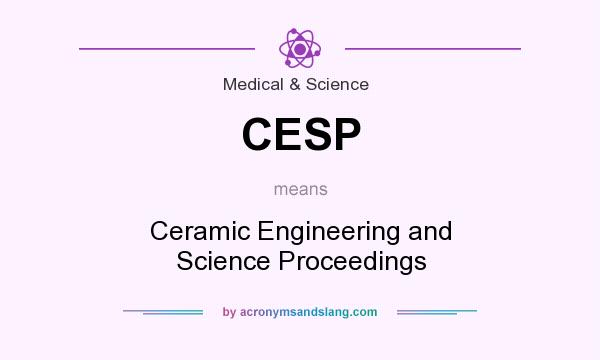 What does CESP mean? It stands for Ceramic Engineering and Science Proceedings