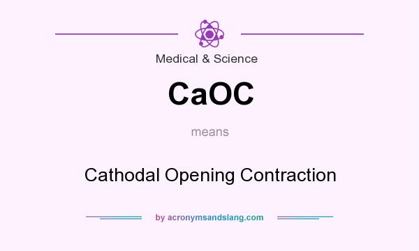 What does CaOC mean? It stands for Cathodal Opening Contraction