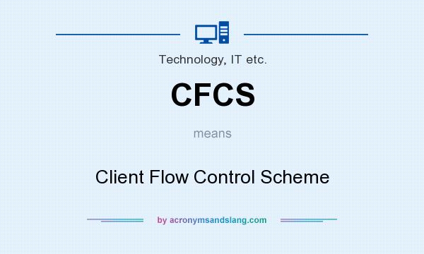 What does CFCS mean? It stands for Client Flow Control Scheme