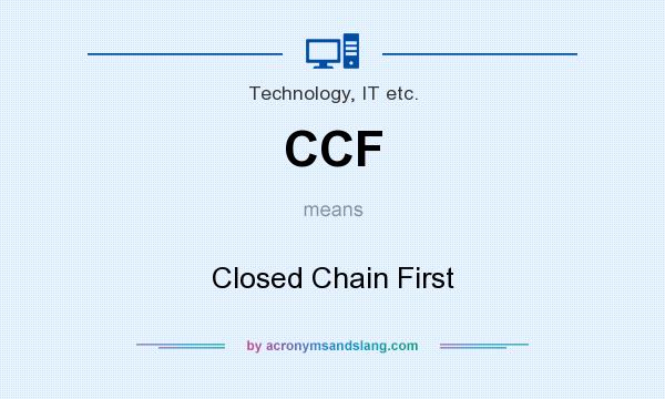 What does CCF mean? It stands for Closed Chain First