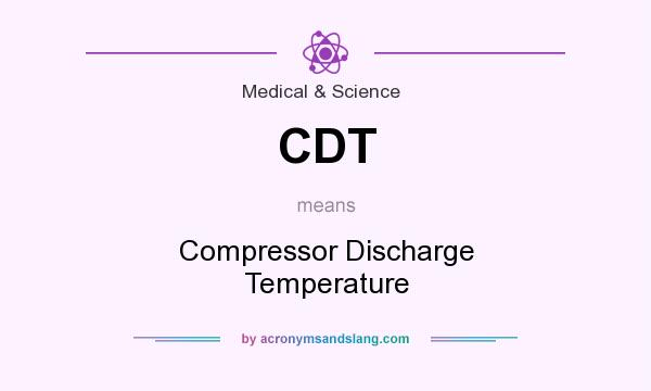 What does CDT mean? It stands for Compressor Discharge Temperature