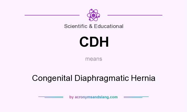 What does CDH mean? It stands for Congenital Diaphragmatic Hernia