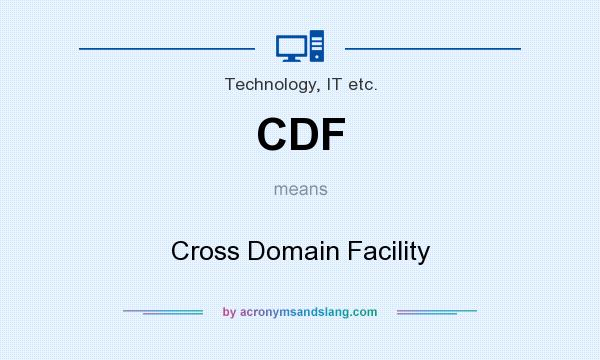 What does CDF mean? It stands for Cross Domain Facility