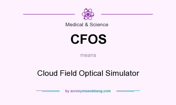 What does CFOS mean? It stands for Cloud Field Optical Simulator