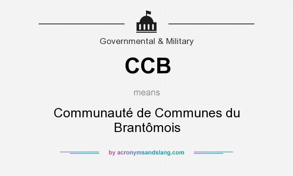 What does CCB mean? It stands for Communauté de Communes du Brantômois
