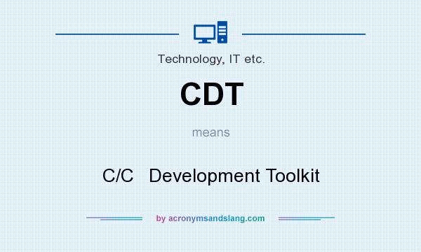 What does CDT mean? It stands for C/C   Development Toolkit