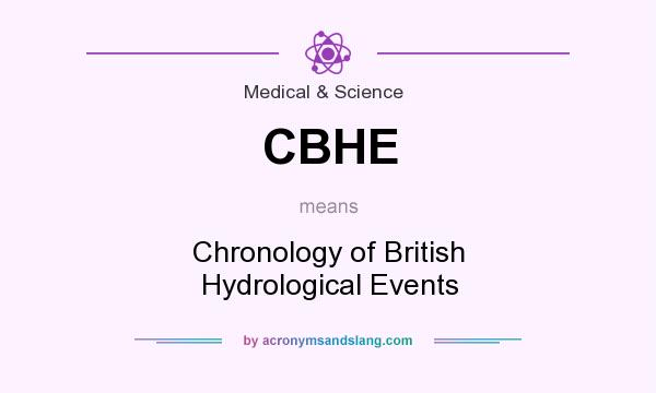 What does CBHE mean? It stands for Chronology of British Hydrological Events