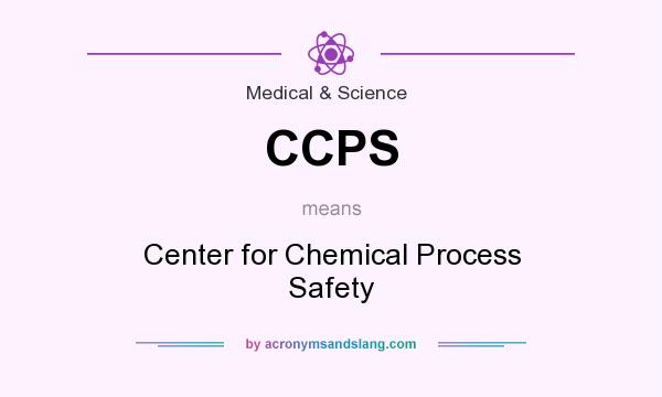 What does CCPS mean? It stands for Center for Chemical Process Safety