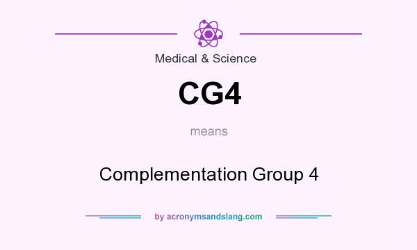 What does CG4 mean? It stands for Complementation Group 4