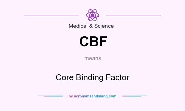 What does CBF mean? It stands for Core Binding Factor