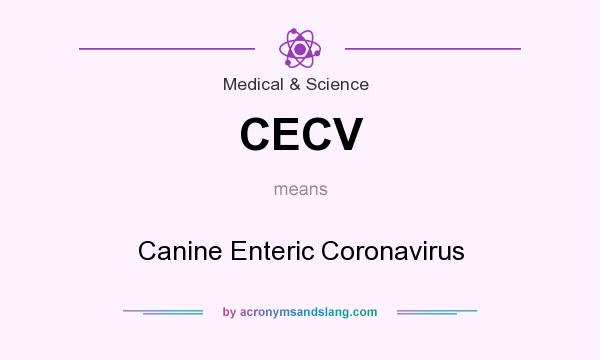 What does CECV mean? It stands for Canine Enteric Coronavirus